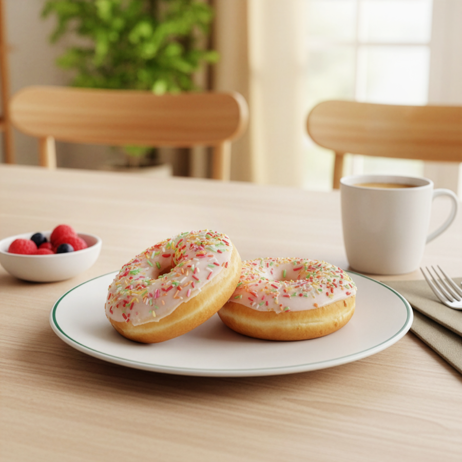 Донат ЛЕНТА FRESH глазированный с ароматом ванили, 58г, предпросмотр