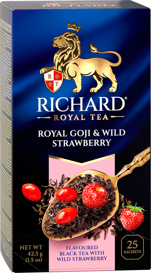 Чай черный RICHARD Royal Goji&Wild Strawberry арома, 25пак, предпросмотр
