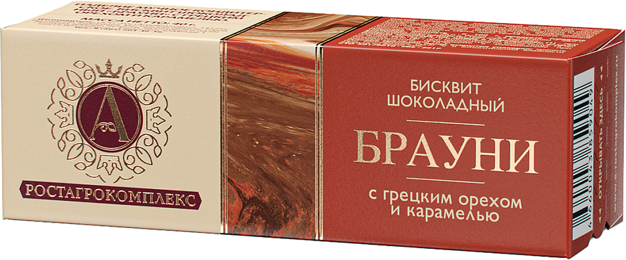 Брауни А.РОСТАГРОКОМПЛЕКС с грецким орехом и карамелью, 40г, превью