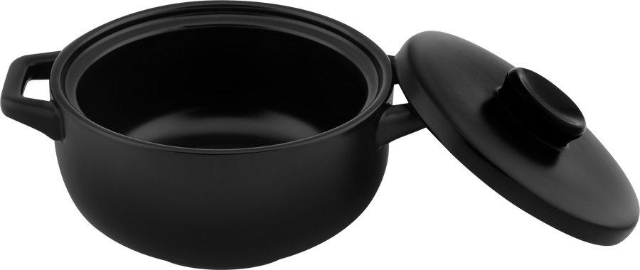 Форма для запекания HOMECLUB Matt Black, с крышкой, керамика, 600мл, превью