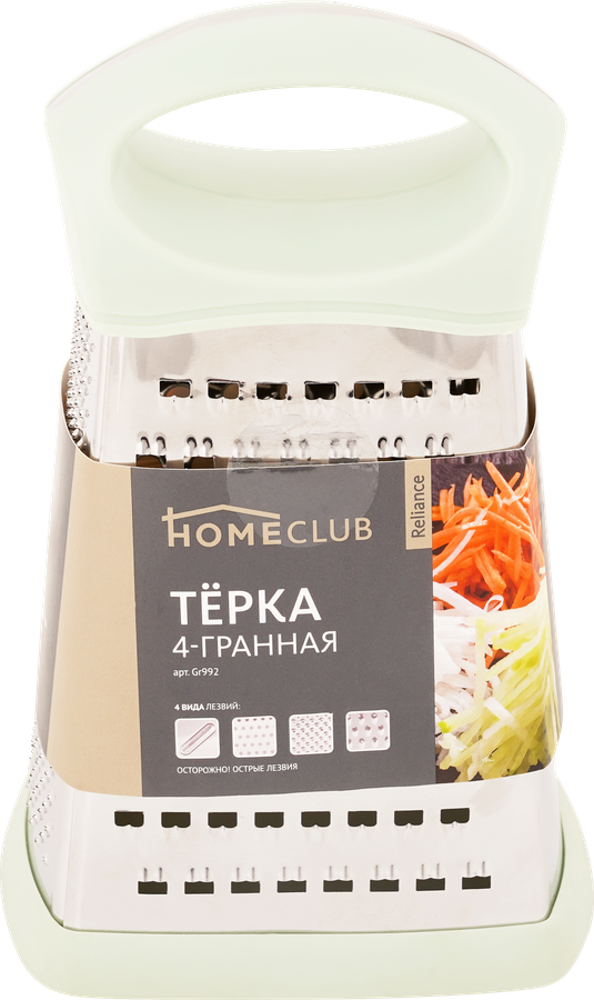Терка HOMECLUB Reliance, 4-х гранная, 20x12,6x11см, нержавеющая сталь, превью