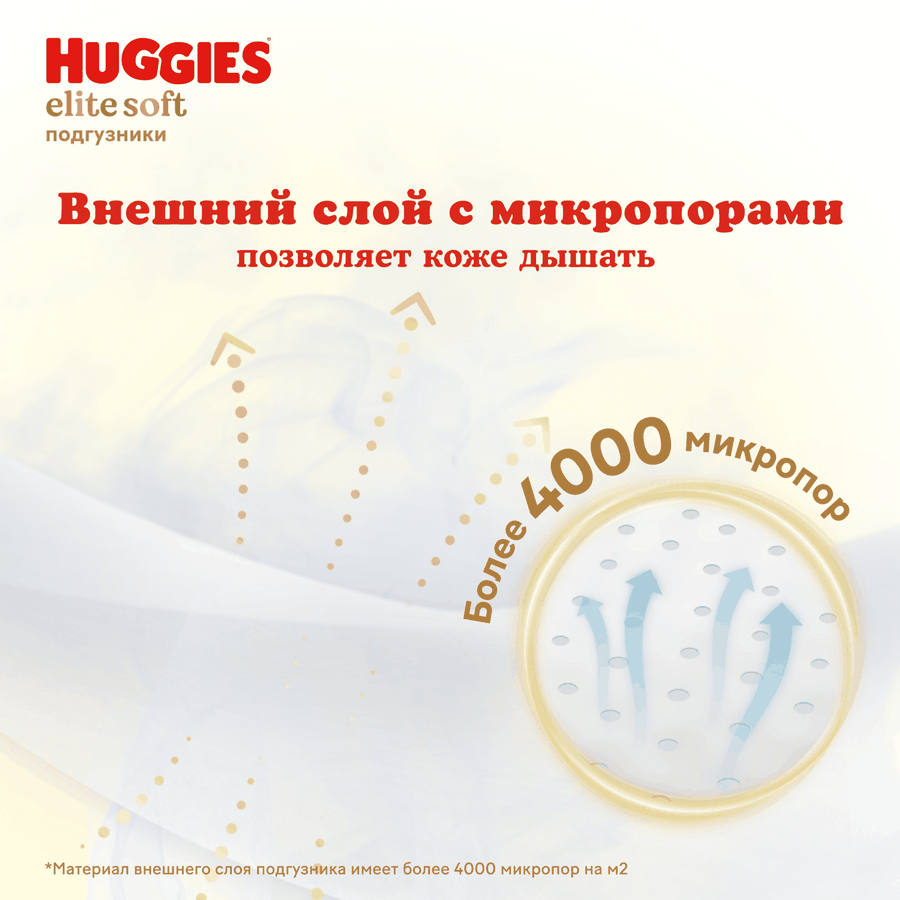 Подгузники HUGGIES Elite Soft 5 12–22кг, 42шт, превью