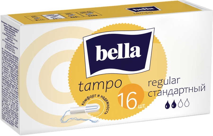 Тампоны BELLA Tampo Regular без аппликатора, 16шт, предпросмотр