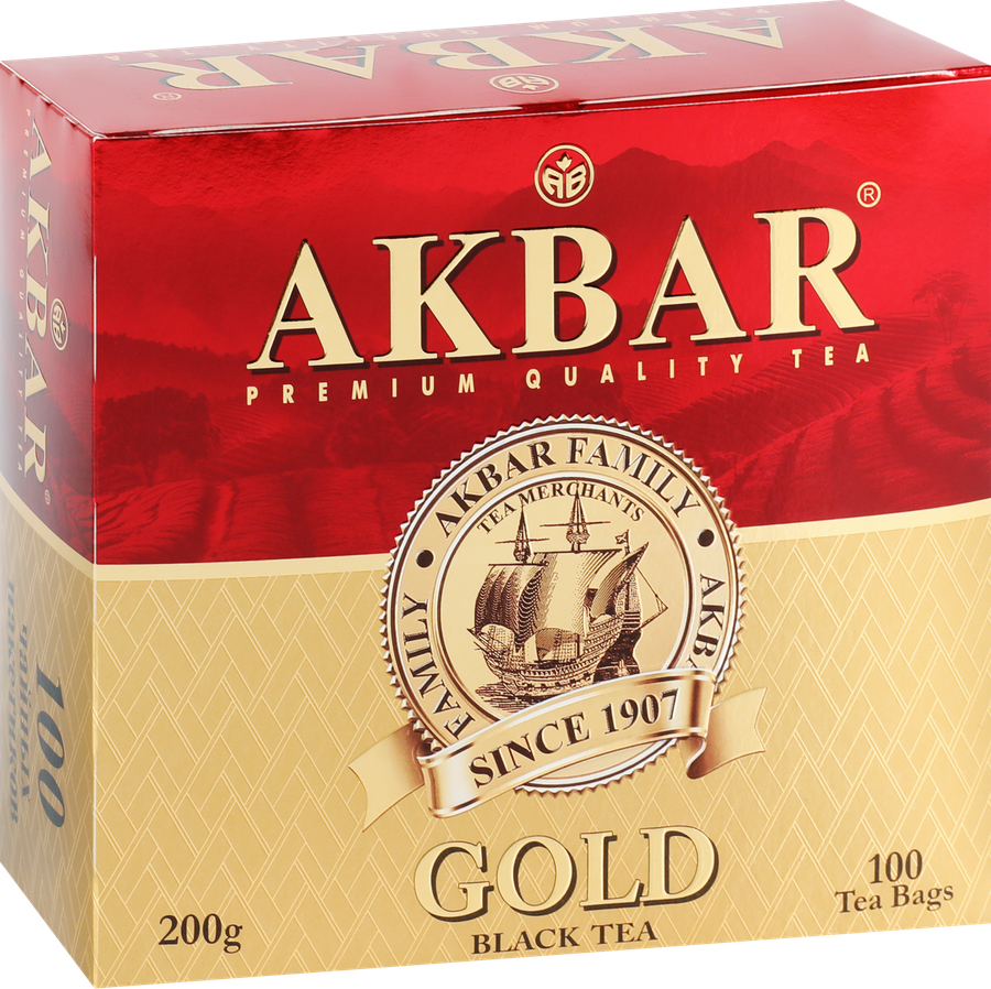 Чай черный AKBAR Голд цейлонский, 100пак, превью