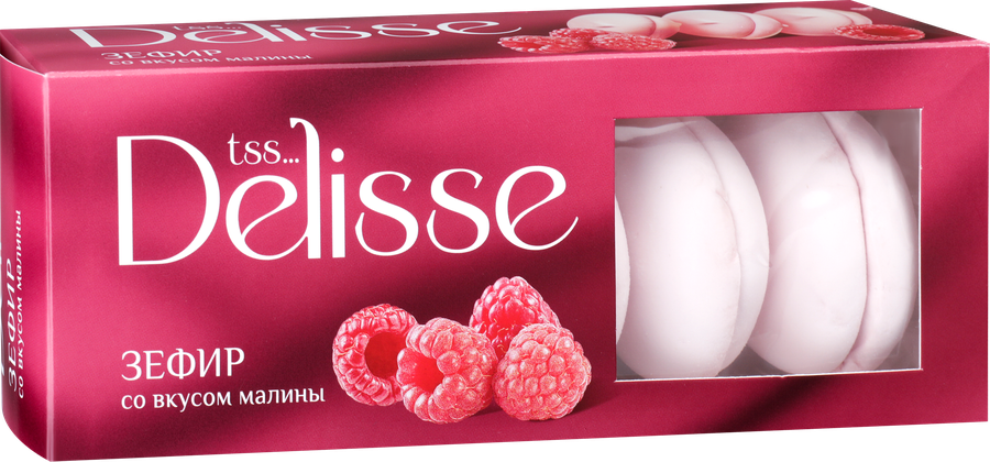 Зефир DELISSE со вкусом малины, 210г, превью