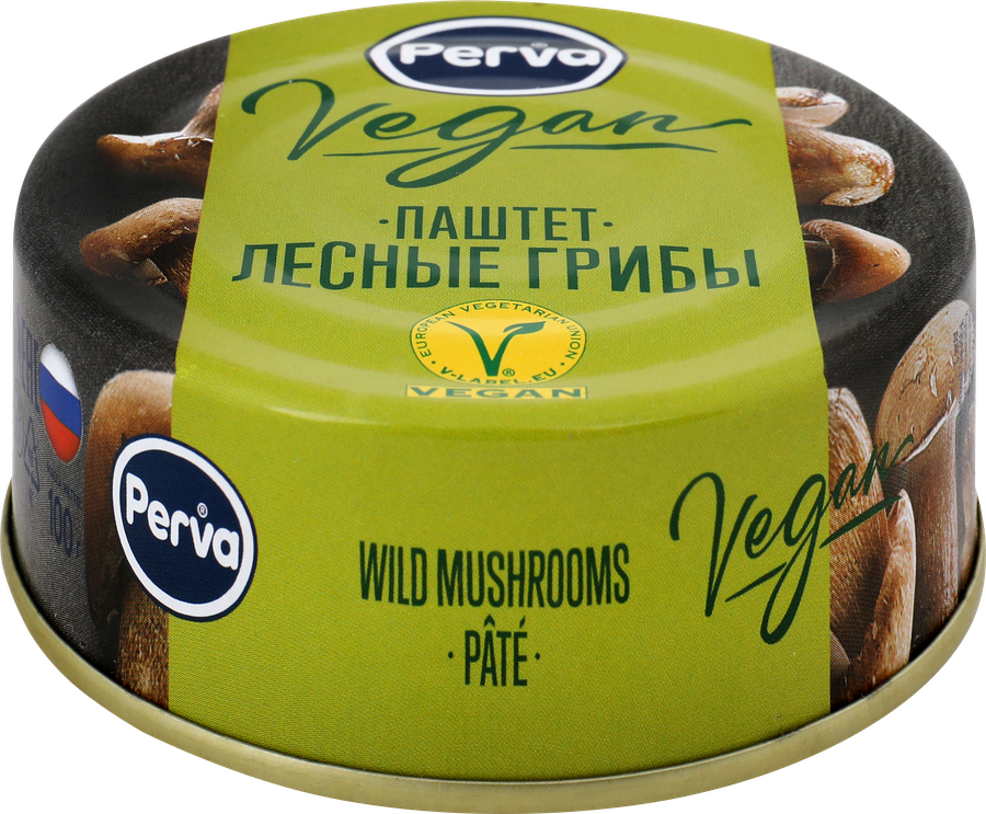 Паштет PERVA Extra Vegan, с лесными грибами, 100г, картинка