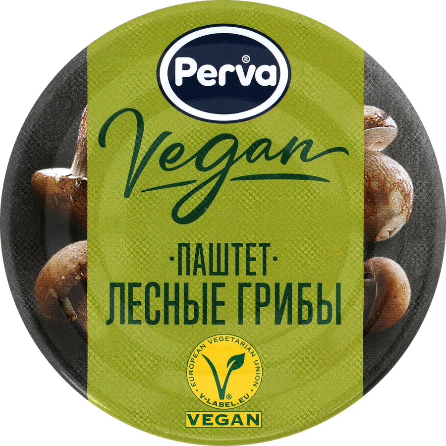 Паштет PERVA Extra Vegan, с лесными грибами, 100г, фото