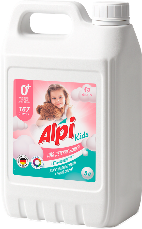 Гель для стирки детского белья GRASS Alpi Kids Delicate gel, 5л, предпросмотр