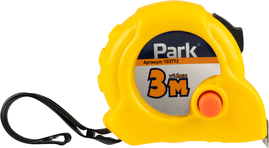 Рулетка PARK 16мм, с фиксатором, 3м Арт. 353027, предпросмотр