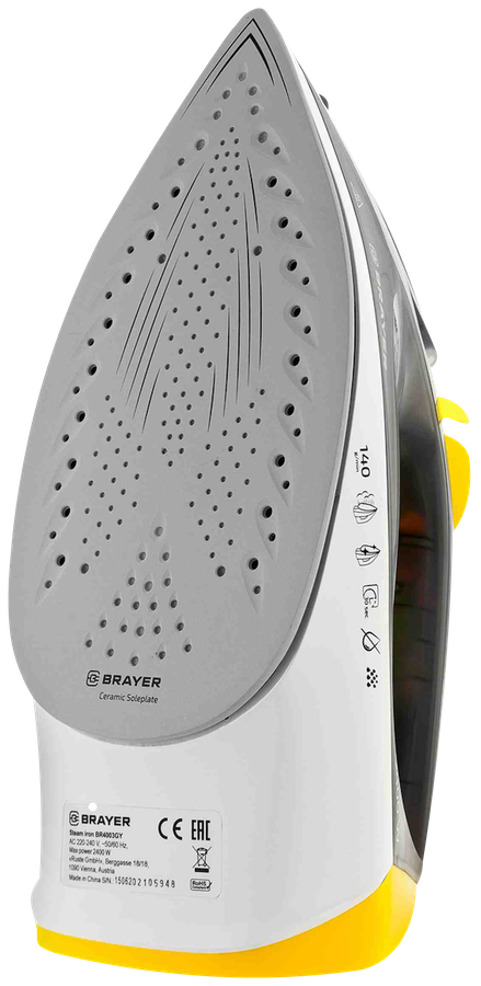 Утюг BRAYER 2400Вт, вертикальное отпаривание, антикапля, самоочистка Арт. BR4003GY, превью
