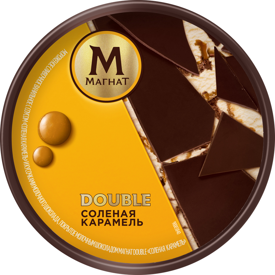 Мороженое МАГНАТ Double Соленая карамель, сливочное 10%, без змж, пластиковый стакан, 310г, превью