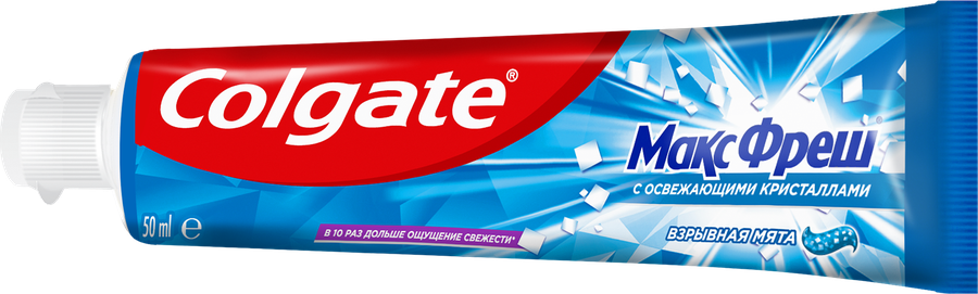 Зубная паста COLGATE Макс Фреш Взрывная мята с освежающими кристаллами для свежего дыхания и защиты от кариеса, 50мл, предпросмотр
