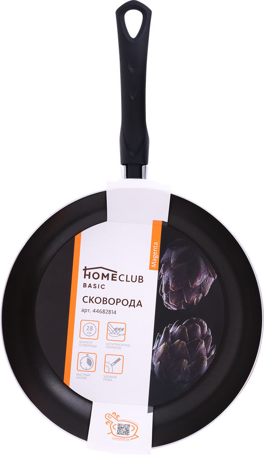 Сковорода HOMECLUB Magenta 28см, штампованный алюминий, антипригарное покрытие Арт. HC-005, предпросмотр