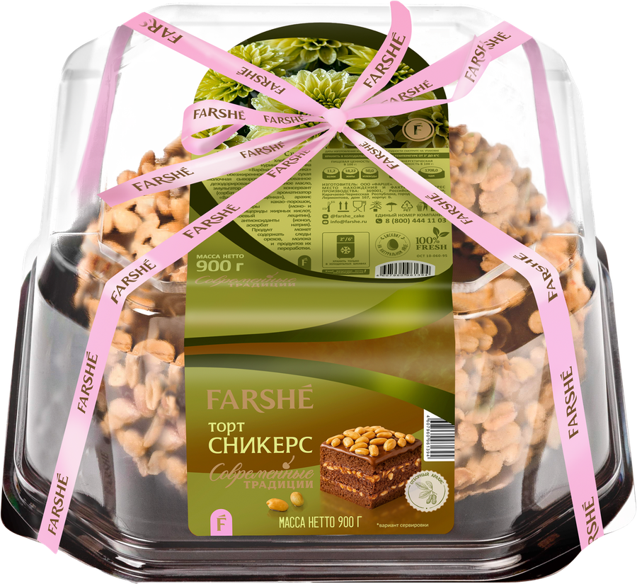 Торт FARSHE Сникерс, 900г, превью