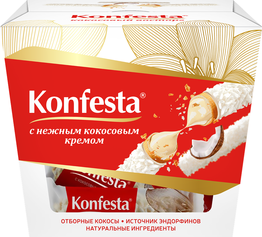 Конфеты KONFESTA Глазированные с кокосовой начинкой, 150г, превью