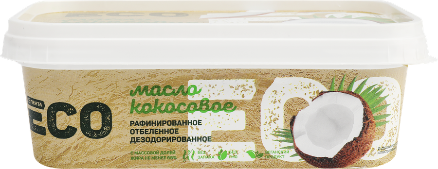 Масло кокосовое ЛЕНТА ЕСО 99%, 200г, превью