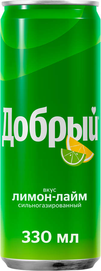 Напиток ДОБРЫЙ Лимон, лайм сильногазированный, 0.33л, превью