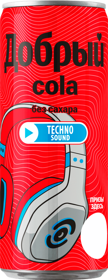 Напиток ДОБРЫЙ Cola без сахара сильногазированный, 0.33л, превью