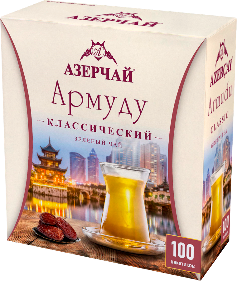 Чай зеленый АЗЕРЧАЙ Армуду, 100пак, предпросмотр