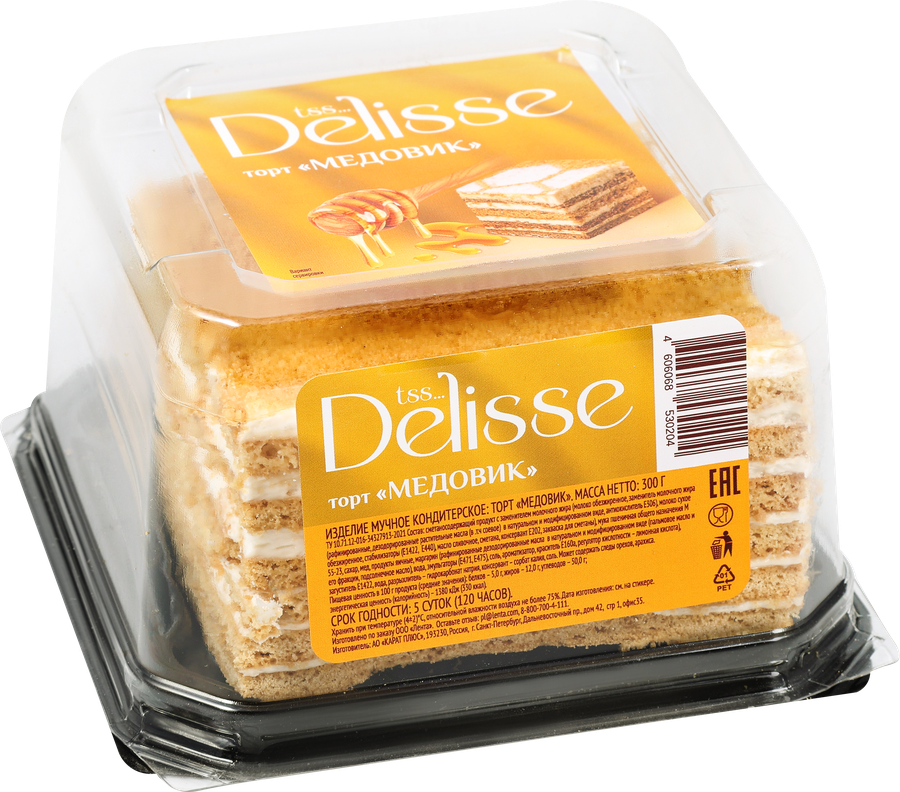 Торт DELISSE Медовик, 300г, превью