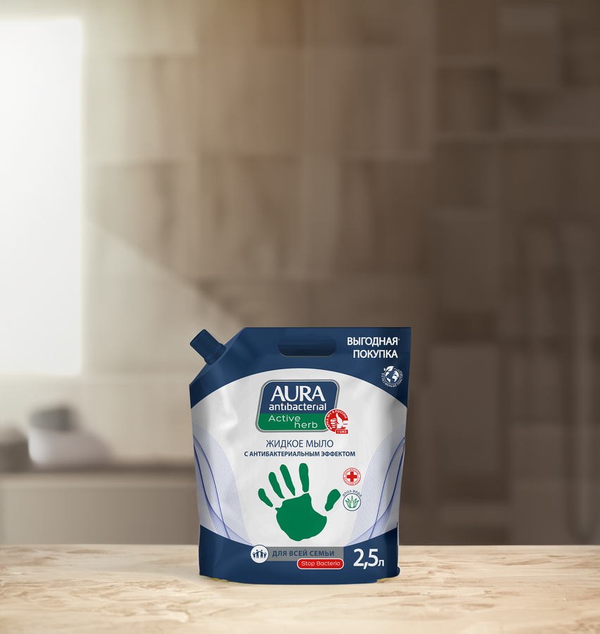 Жидкое мыло AURA Antibacterial Алоэ, 2,5л, превью