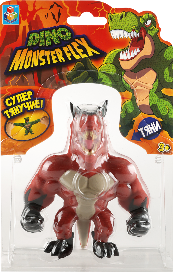 Игрушка 1TOY Monster Flex Dino 14см, тянущиеся фигурки, 14 видов, в ассортименте Арт. Т22691, превью