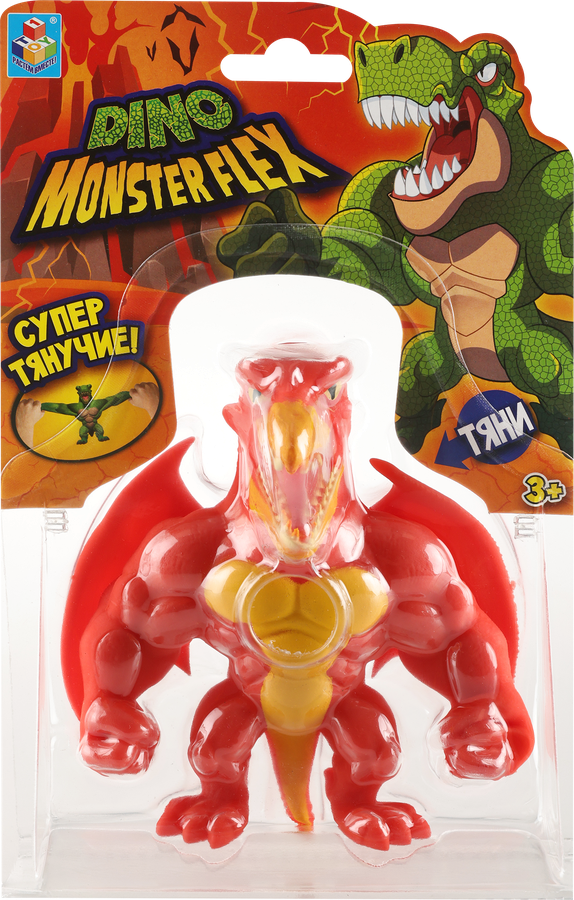 Игрушка 1TOY Monster Flex Dino 14см, тянущиеся фигурки, 14 видов, в ассортименте Арт. Т22691, превью