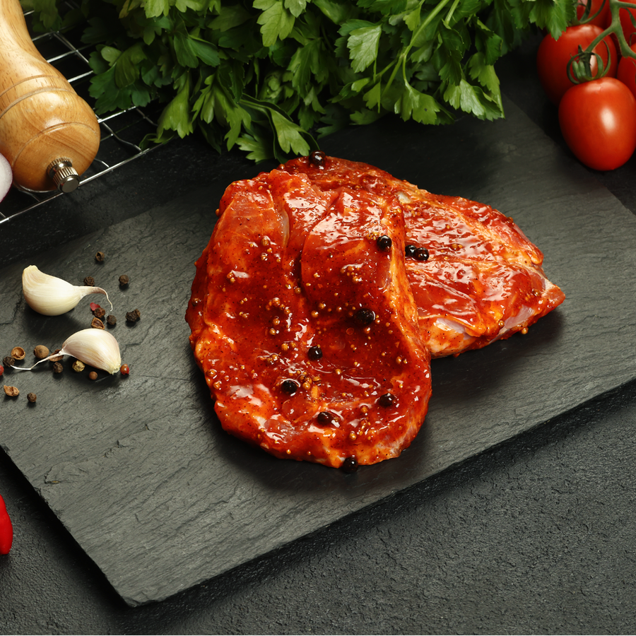 Стейк из свиной шеи ЛЕНТА FRESH в можжевеловом маринаде, превью