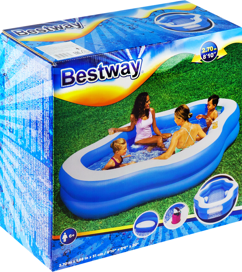 Бассейн надувной BESTWAY Семейный 270x198x51см 821л, Арт. 54409, превью