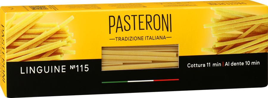 Макароны PASTERONI Linguine №115, группа А высший сорт, 400г, предпросмотр