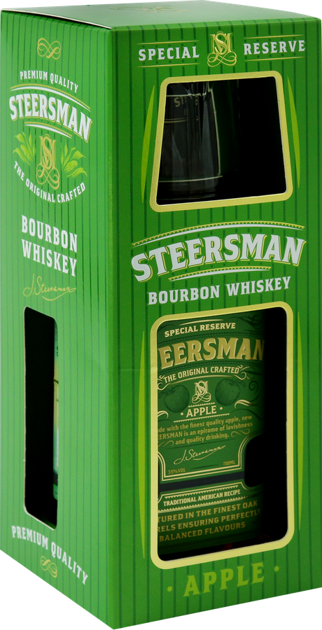 Коктейль STEERSMAN Со вкусом яблока 35%, с бокалом, п/у, 0.7л, предпросмотр