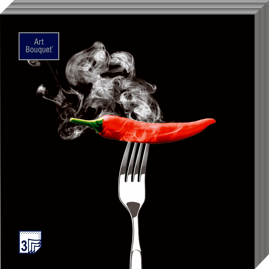 Салфетки бумажные PREMIUM CLUB Коктейли 3-слоя 33х33см, 20шт, предпросмотр