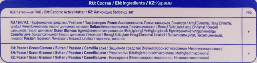 Кондиционер-смягчитель для белья ABC Султан, 4л, превью