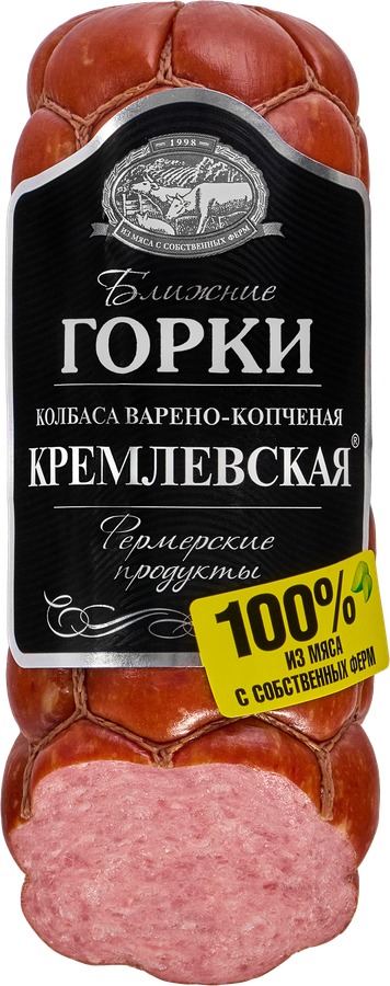 Колбаса варено-копченая БЛИЖНИЕ ГОРКИ Кремлевская, 350г, превью