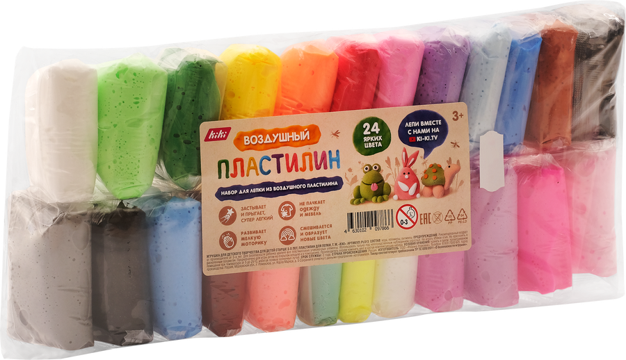 Пластилин MAZARI Creative суперлегкий, 24 цвета, Арт. М-4197-24, превью