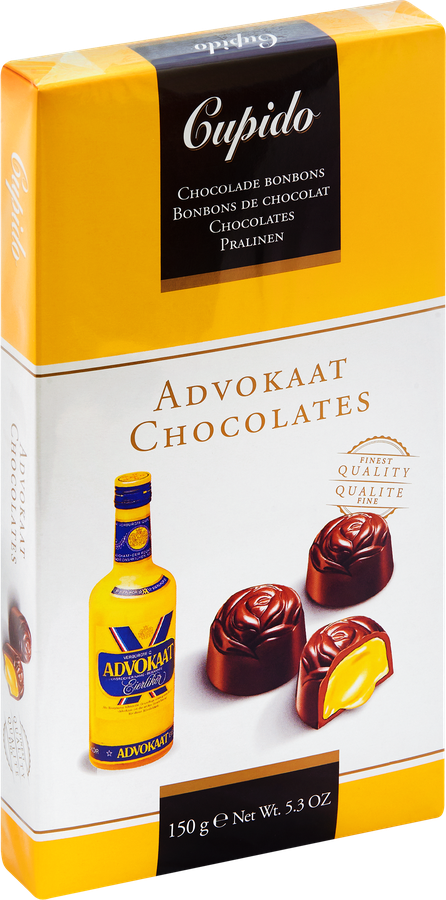 Конфеты шоколадные CUPIDO Egg liqueur с алкогольной начинкой, 150г, предпросмотр
