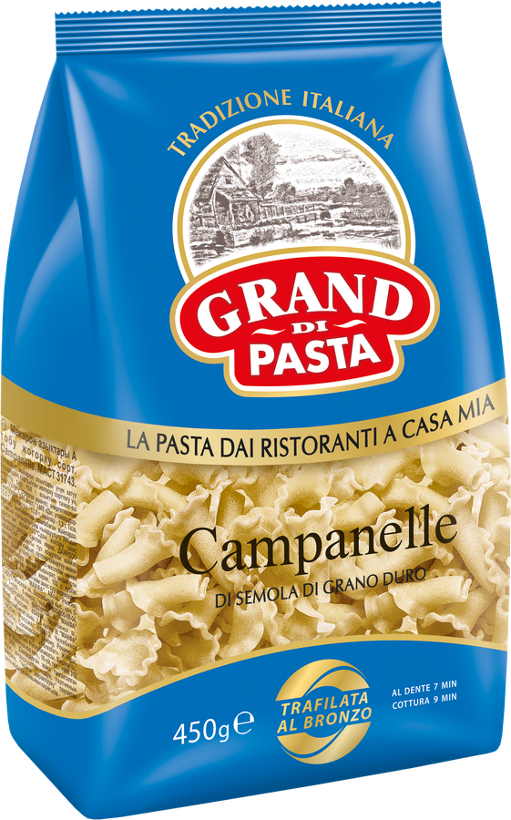 Макароны GRAND DI PASTA Campanelle группа А, 450г, превью
