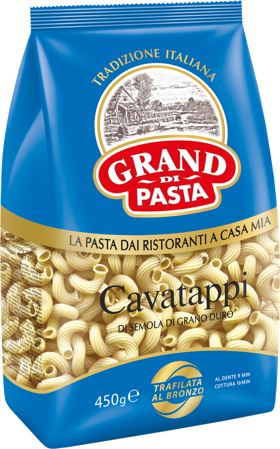 Макароны GRAND DI PASTA Cavatappi группа А, 450г, предпросмотр