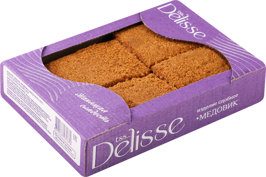 Изделие сдобное DELISSE Медовик, 370г, превью