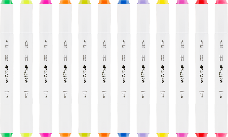 Набор маркеров для скетчинга MESHU цвета леса, 12 цветов Арт. MS_38260 MS_38259MS_38261, предпросмотр