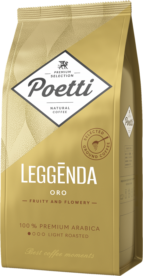 Кофе молотый POETTI Leggenda Oro натуральный жареный, 250г, предпросмотр