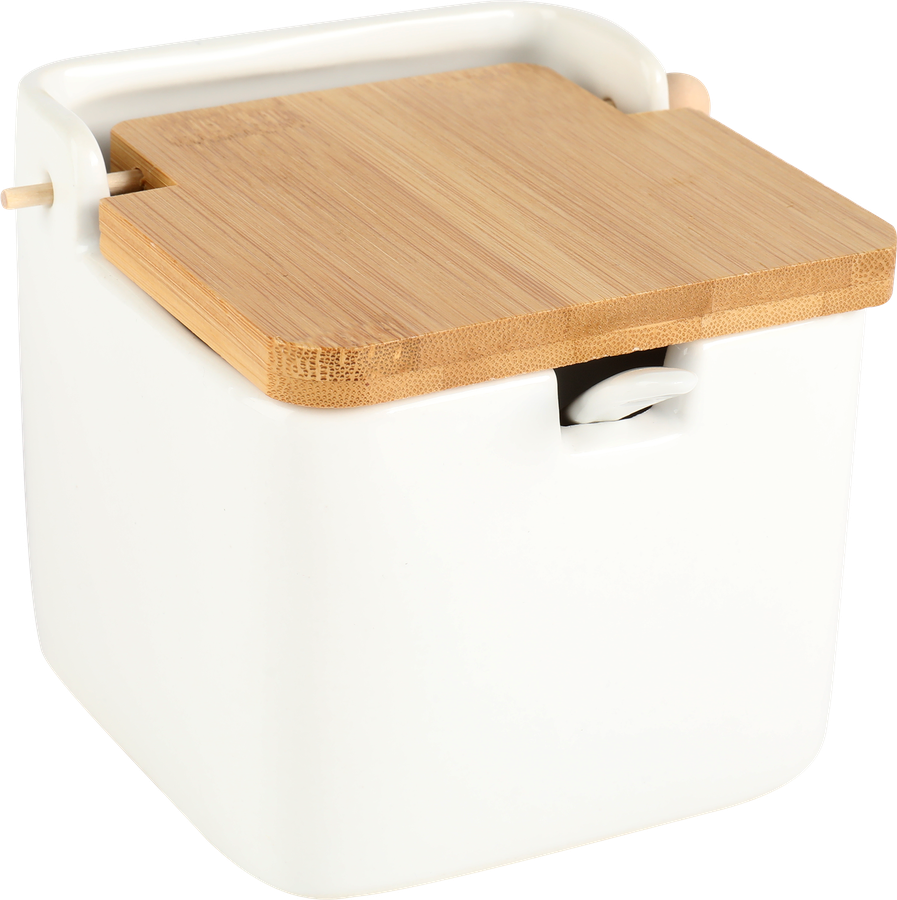 Банка HOMECLUB Bamboo, фарфор, бамбук, 500г Арт. MSB-3, превью