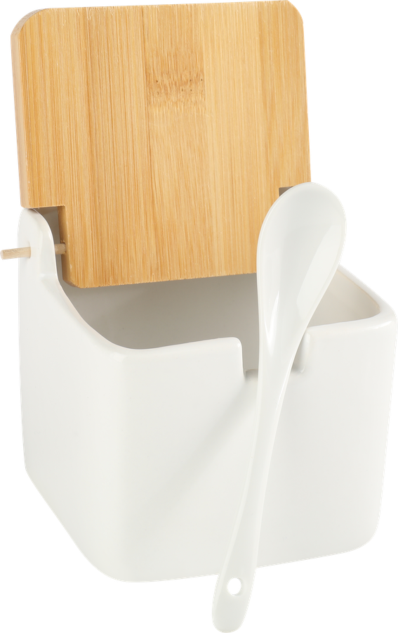 Банка HOMECLUB Bamboo, фарфор, бамбук, 500г Арт. MSB-3, превью