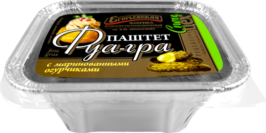 Паштет запеченный КФ ЕГОРЬЕВСКАЯ Фуа-Гра с маринованными огурчиками, 180г, предпросмотр