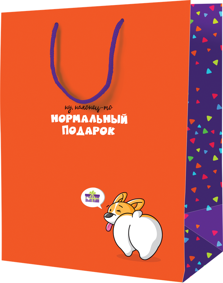 Пакет подарочный ARTSPACE Нормальный подарок, 18х23х10см, предпросмотр