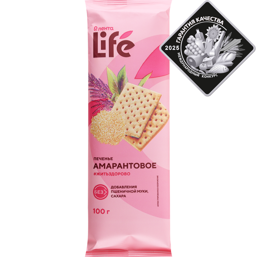 Печенье ЛЕНТА LIFE Амарантовое, 100г, превью
