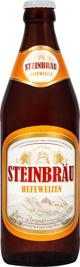 Пиво светлое STEINBRAU Hefeweizen нефильтрованное пастеризованное 5,2%, 0.5л, превью