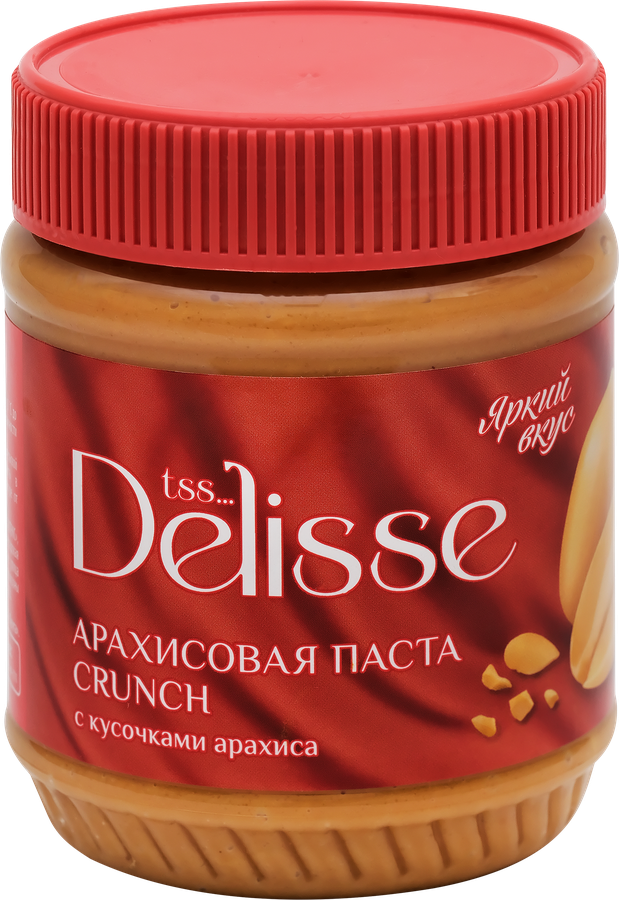Паста арахисовая DELISSE Crunchy, 340г, превью