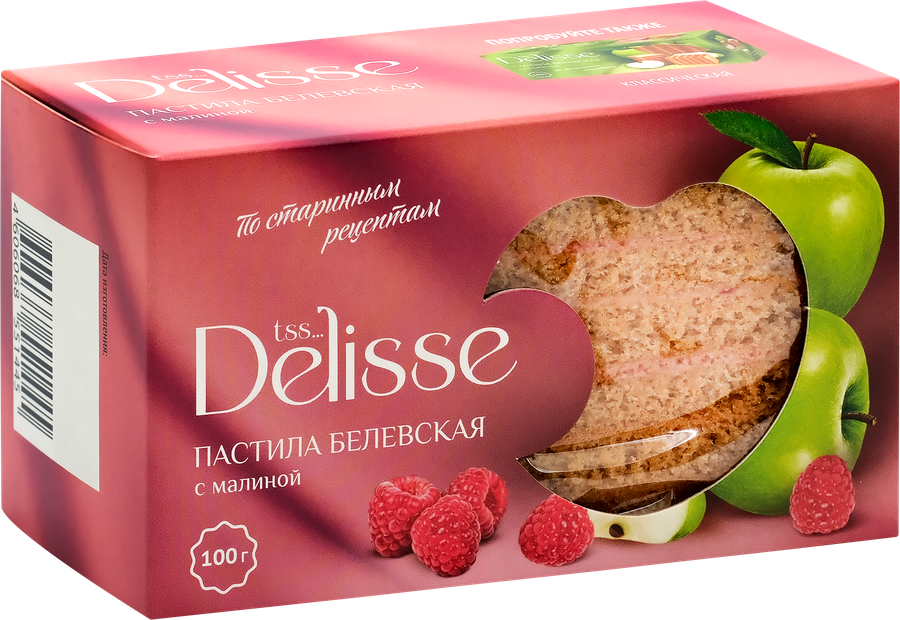 Пастила DELISSE Белевская с малиной, 100г, предпросмотр