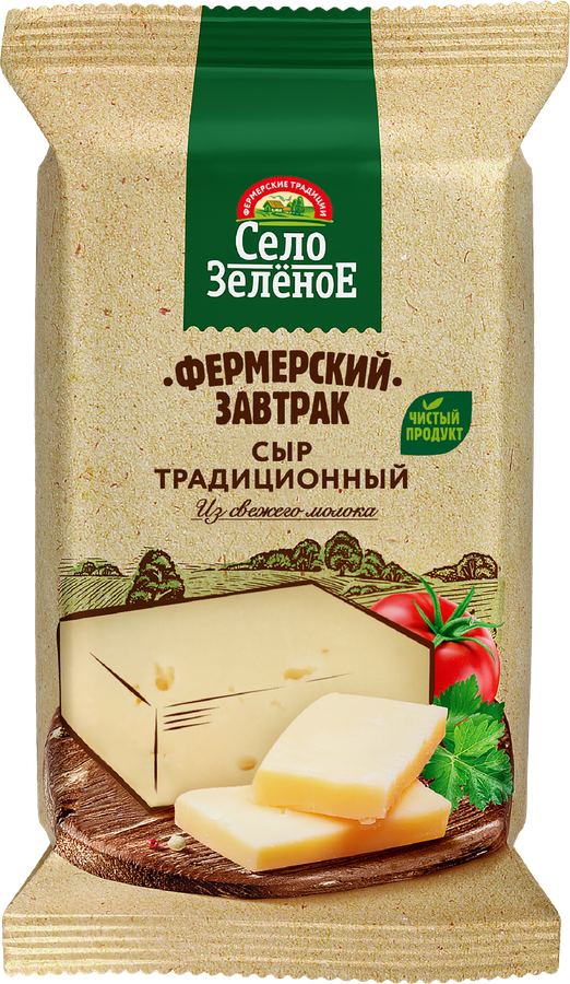 Сыр СЕЛО ЗЕЛЕНОЕ Традиционный 40%, без змж